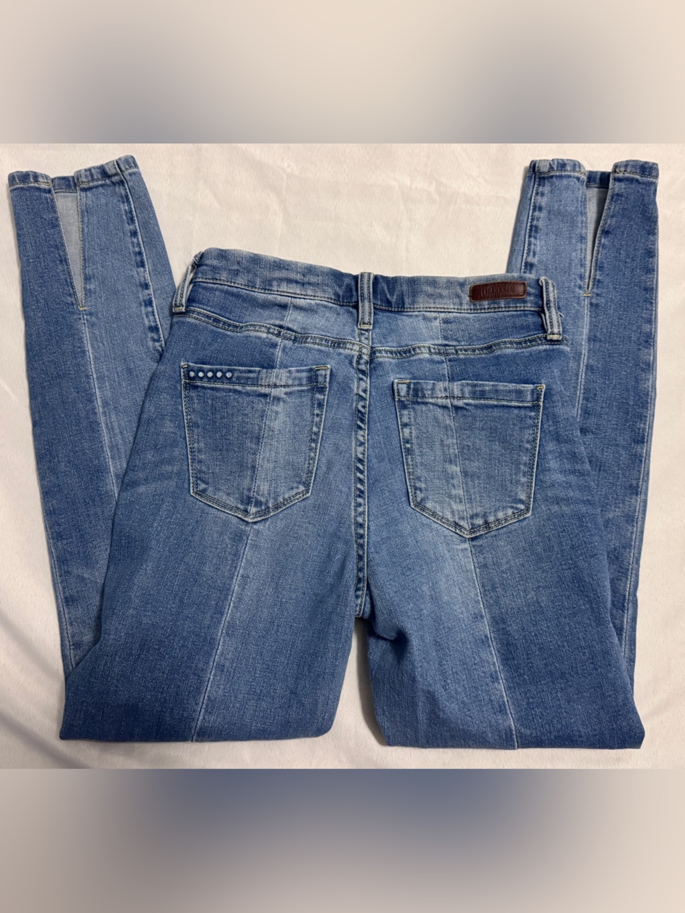 Blank NYC Split Hem The Bond Two Toned High Stretch Jeans Vintage EUC Size 26 - Picture 7 of 7